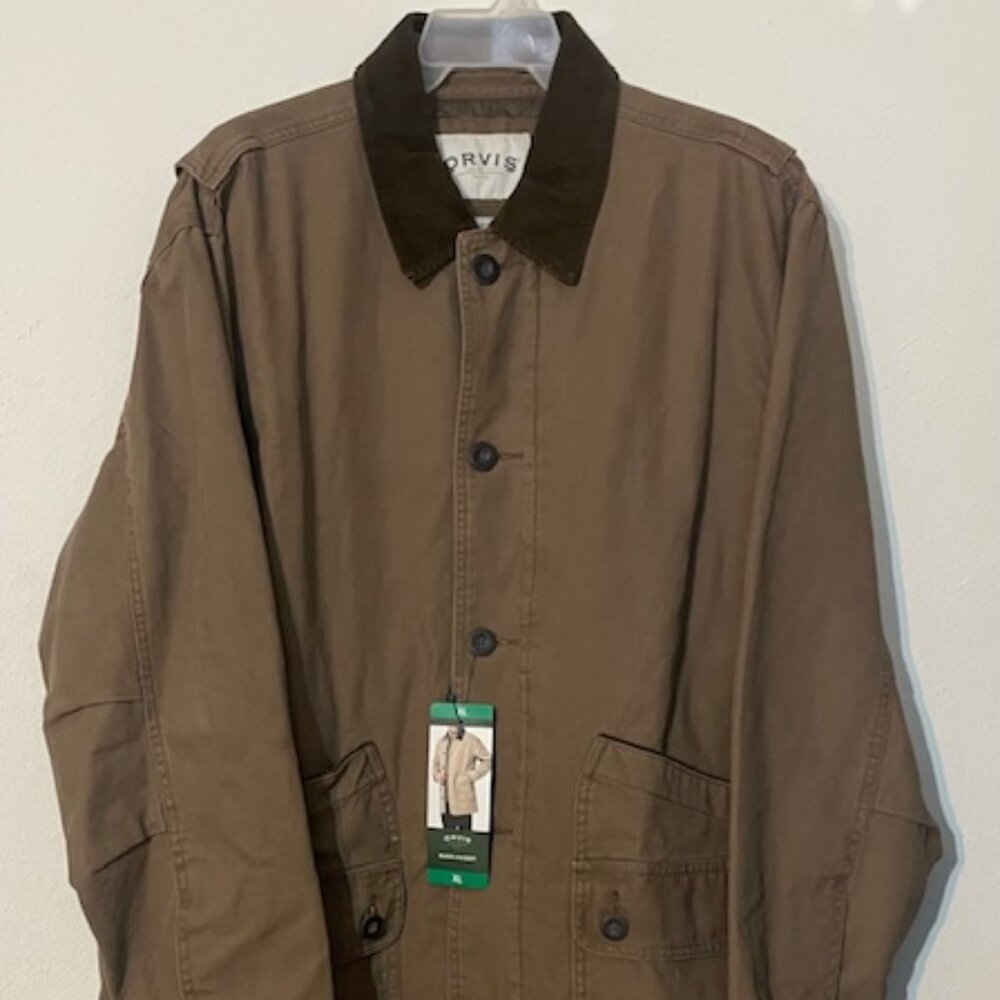 Brand New Orvis Barn Jacket, Classic Collection, Quilted Lining, Brown, Size XL